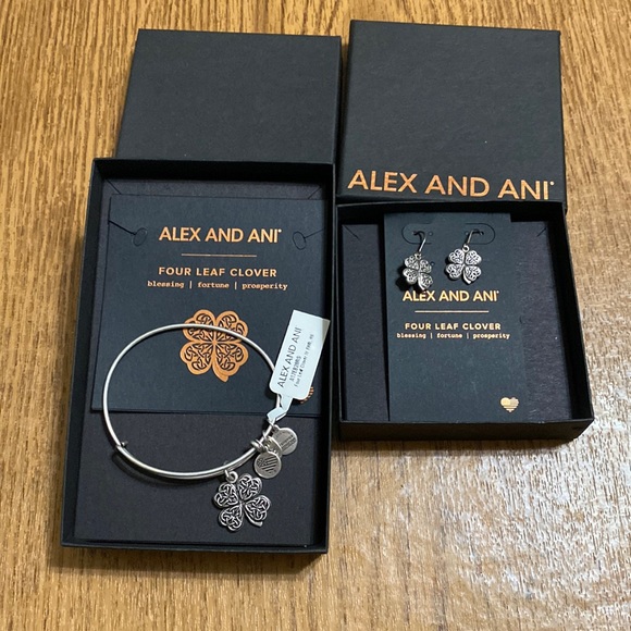 Alex and Ani Four Leaf Clover set, new - Picture 1 of 7